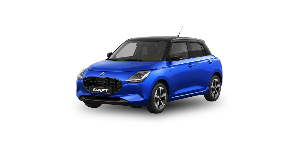 SUZUKI SWIFT HYBRID color AZUL METALICO CON TECHO NEGRO