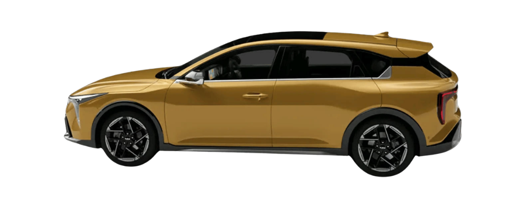 KIA K4 Hatchback Turbo color Sparkling Yellow