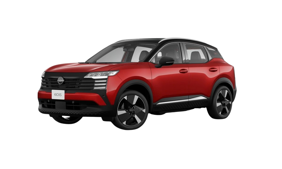 NISSAN KICKS color Rojo Bitono