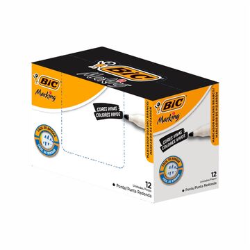 Marcador Bic Pizarra Negro X 12u X12