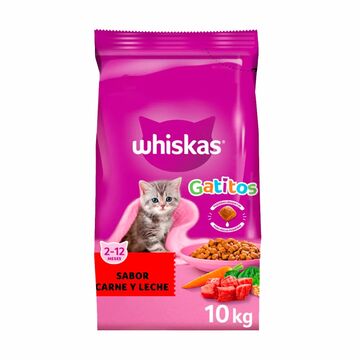 Whiskas Gatitos Carne & Leche X 10 Kg X1