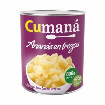Anana Trozos Cumanax800gr X12