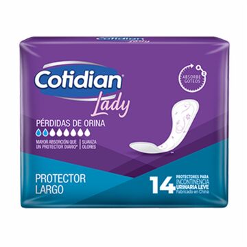 Protector Diario Largo Cotidian Lady X14 X36