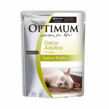 Optimun Sob Gato Adult Pollo 12x85 Grs X1