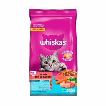 Whiskas Castrados Mix Carne X 500 Grs X20