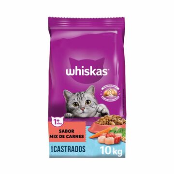 Whiskas Castrados Mix Carne X 10 Krg X1