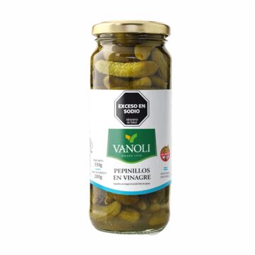 Pepinillos Vanoli Frasco 200/330gr X12